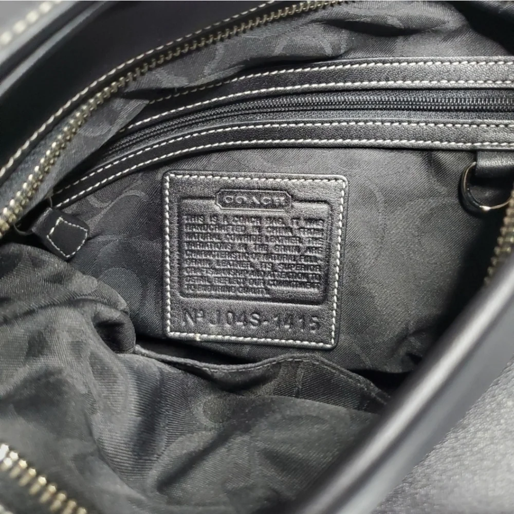 Coach 1415 Soho Slim Y2K Black Leather Hobo Fringe Tasseled Shoulder Bag